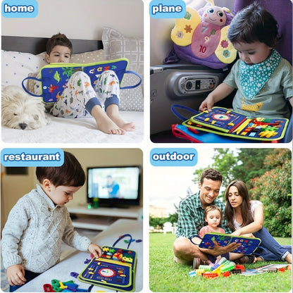 25-in-1 Sensory Press Panel for Toddlers
