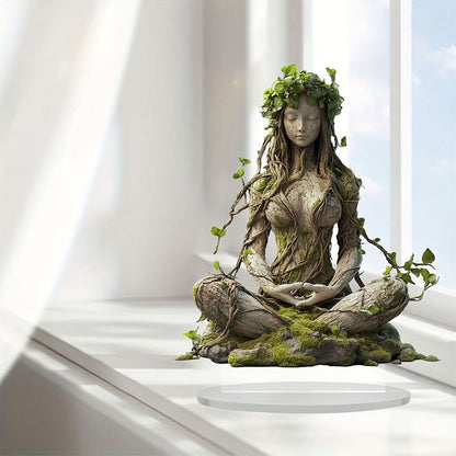 2D Bohemian Goddess Acrylic Statue for Home and Office Décor