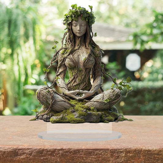 2D Bohemian Goddess Acrylic Statue for Home and Office Décor