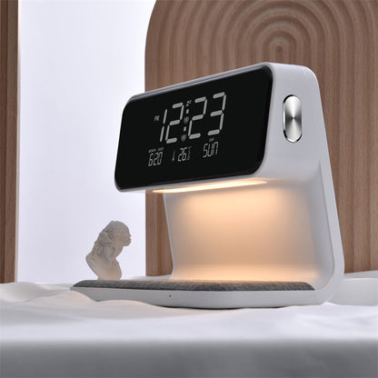 3 in 1 Bedside Lamp with Wireless Charger and Alarm Clock
