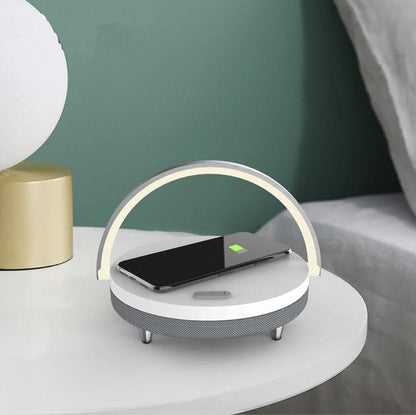 3 in 1 LED Desk Lamp with Bluetooth Speaker and Wireless Charger