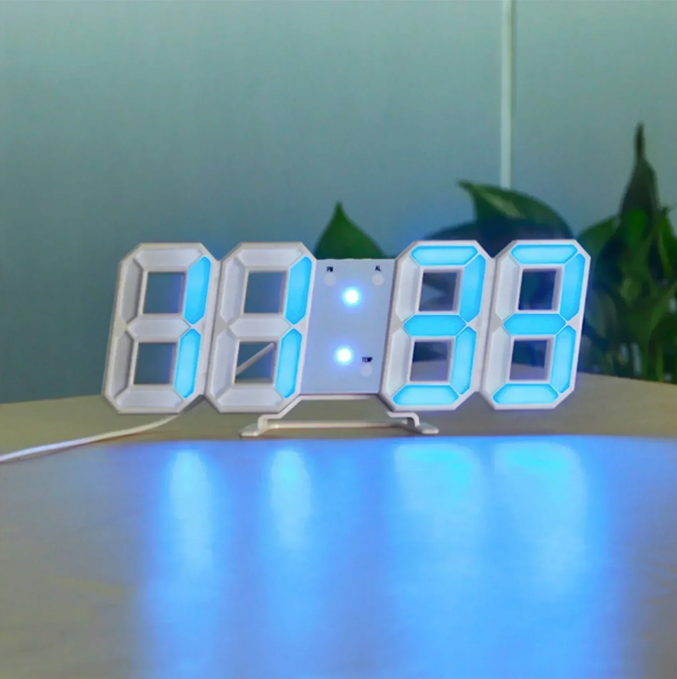 Horloge murale numérique LED 3D avec luminosité réglable