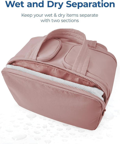 4 in 1 Puffy Toiletry Bag for Women Large Makeup and Skincare Organizer