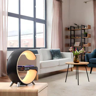 4 in 1 Smart Alarm Clock with Mood Light Speaker and Wireless Charger