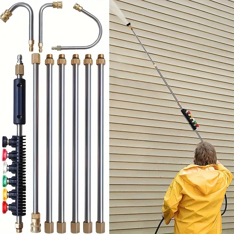 4000 PSI Telescoping Pressure Washer Wand Kit for High Reach Cleaning