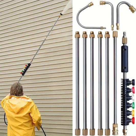 4000 PSI Telescoping Pressure Washer Wand Kit for High Reach Cleaning