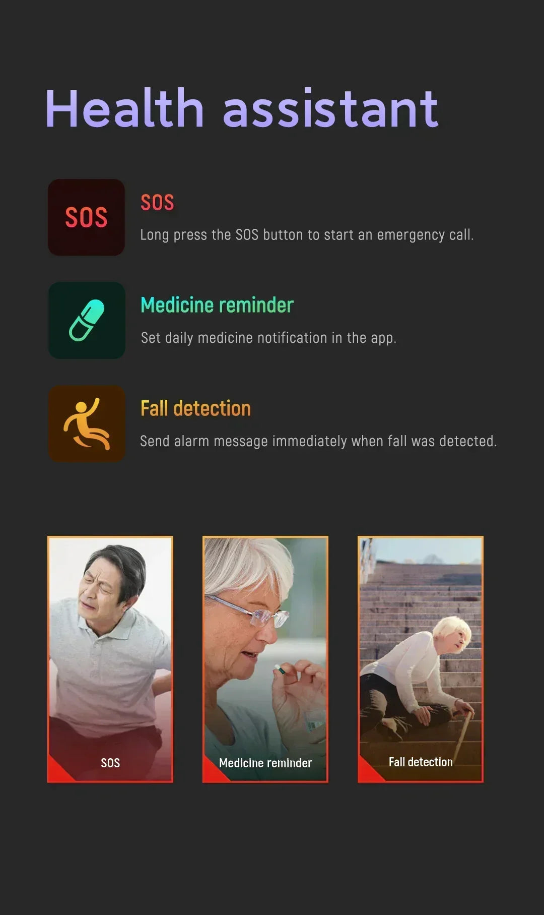 4G Senior Smartwatch with Fall Detection, GPS Tracking and SOS Alerts
