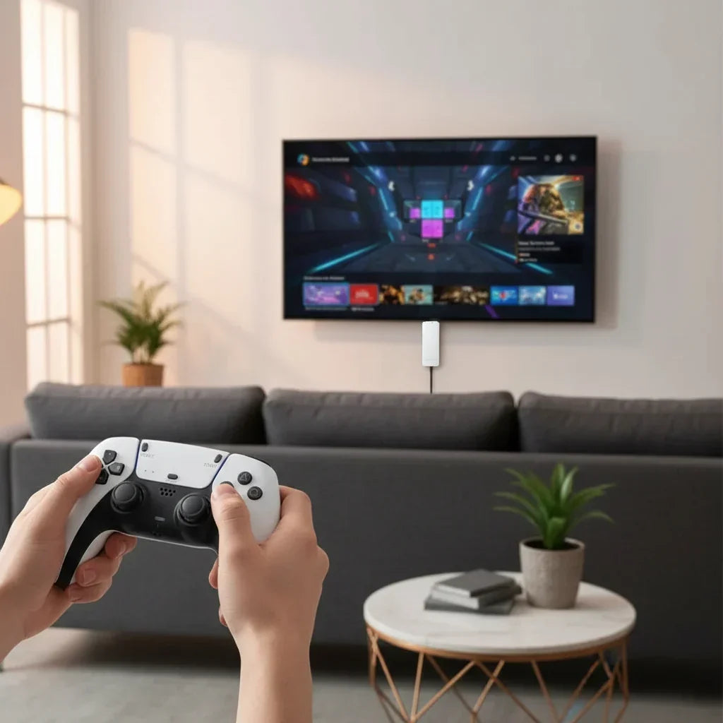 4K Retro Game Console Stick with Wireless Controllers