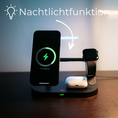 5 In 1 Wireless Charging Station Multi Device Charger with Ambient Light
