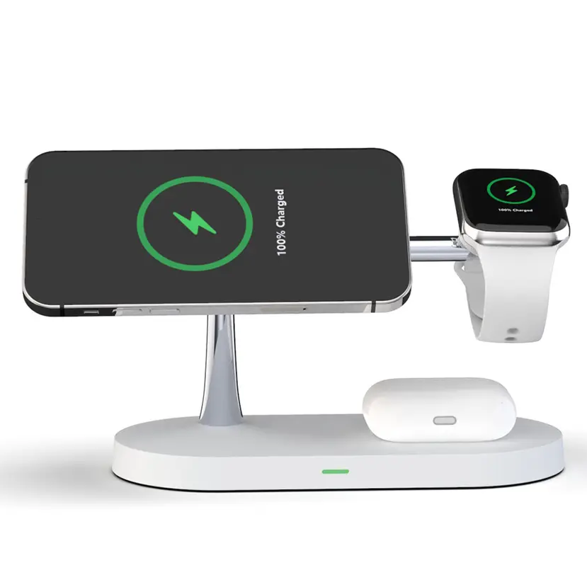 5 In 1 Wireless Charging Station Multi Device Charger with Ambient Light