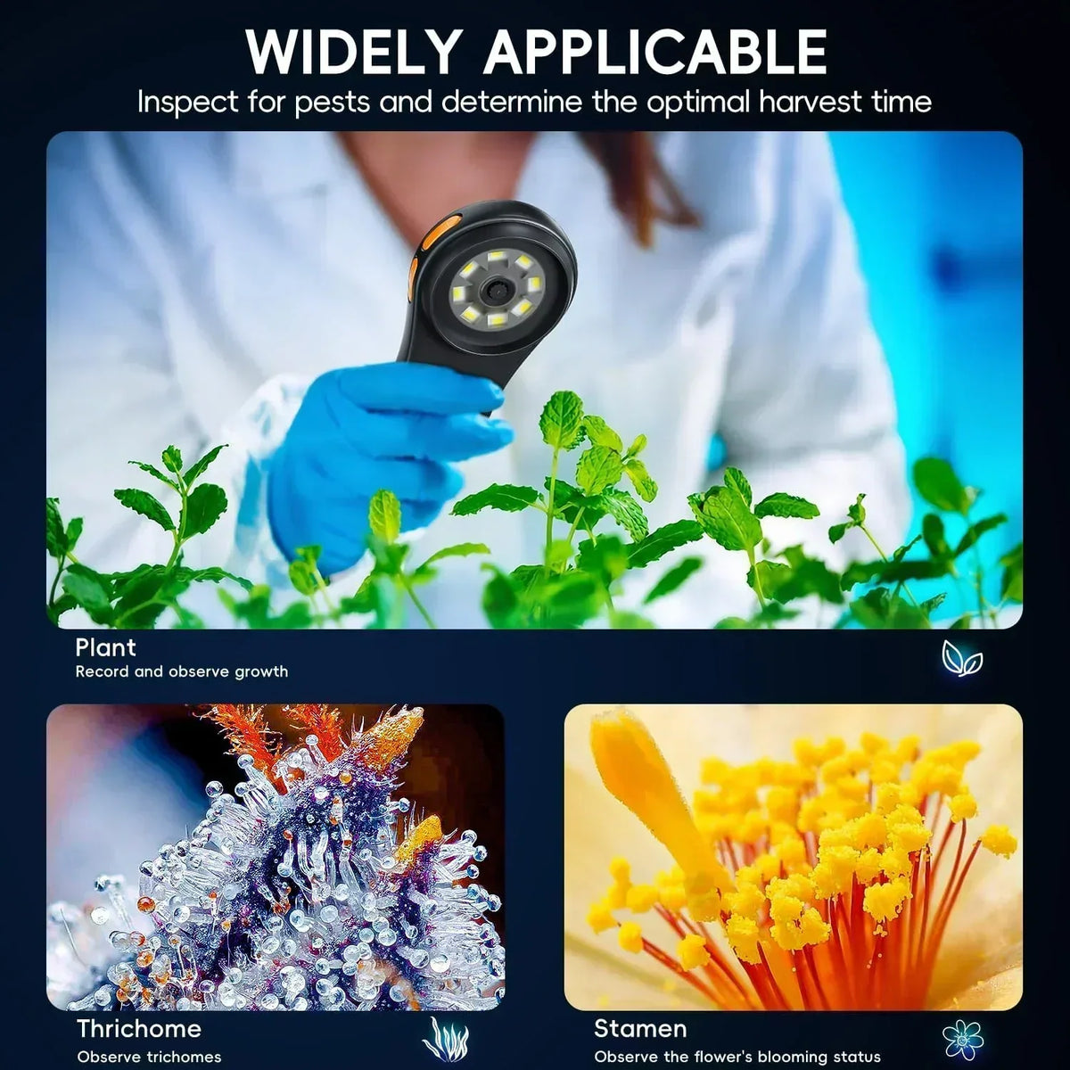 500X Digital Pocket Microscope with HD IPS Display