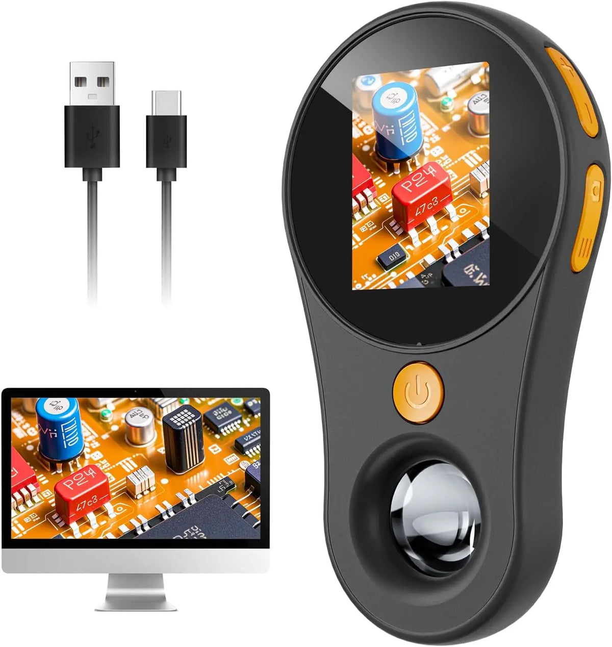 500X Digital Pocket Microscope with HD IPS Display