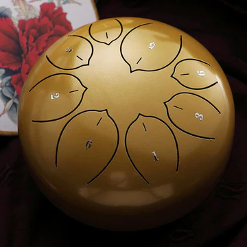 6-Inch Steel Tongue Drum with Mallets and Carrying Bag