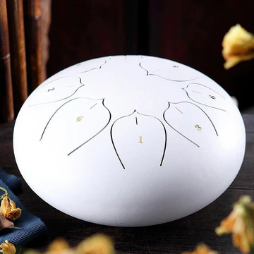 6-Inch Steel Tongue Drum with Mallets and Carrying Bag
