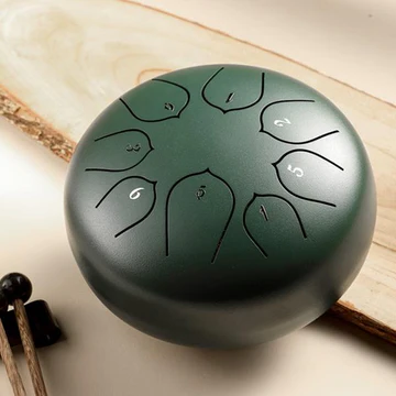 6-Inch Steel Tongue Drum with Mallets and Carrying Bag