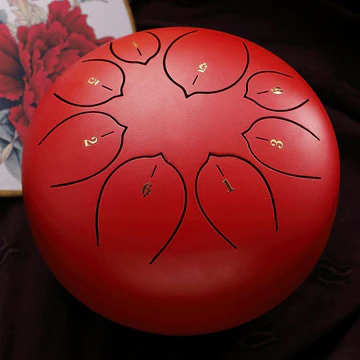 6-Inch Steel Tongue Drum with Mallets and Carrying Bag