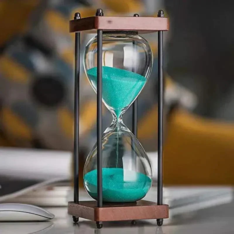 60 Minute Sand Timer Elegant Hourglass Time Management Decor Clock