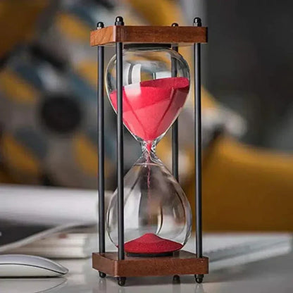 60 Minute Sand Timer Elegant Hourglass Time Management Decor Clock