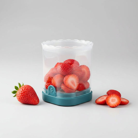 Affettafrutta a 8 lame, tagliafragole con lame rimovibili in acciaio inossidabile