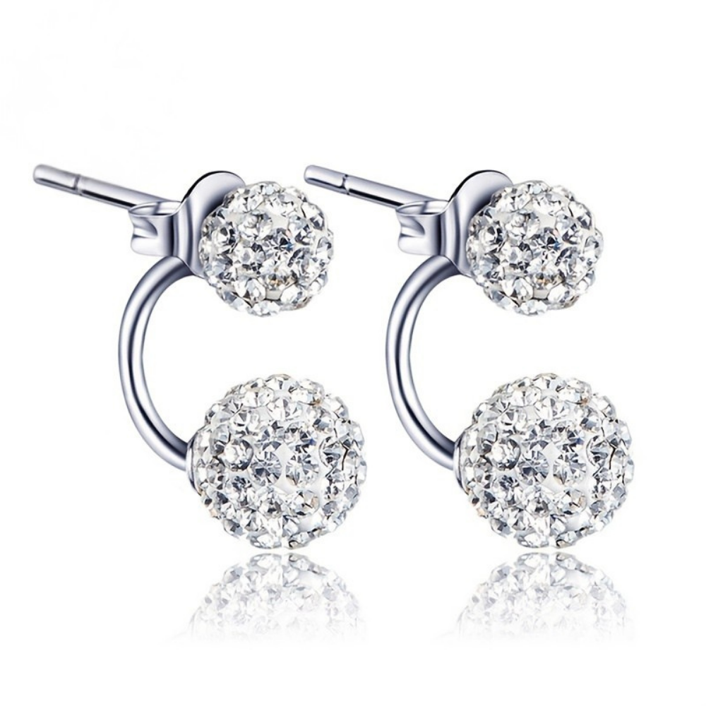 Stecker aus 925er Sterlingsilber mit Zirkonia-Blume