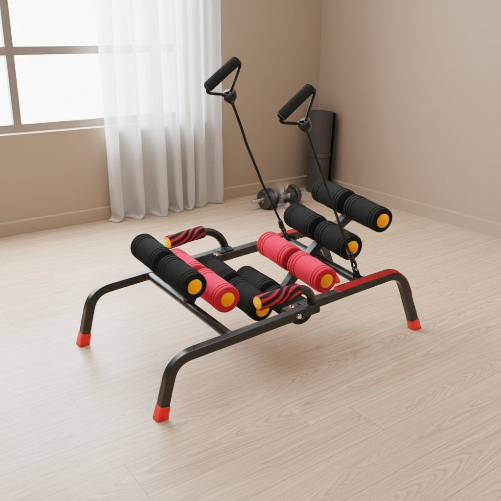 Ab Trainer Core Strength Crunch Machine Home Fitness Workout Equipment