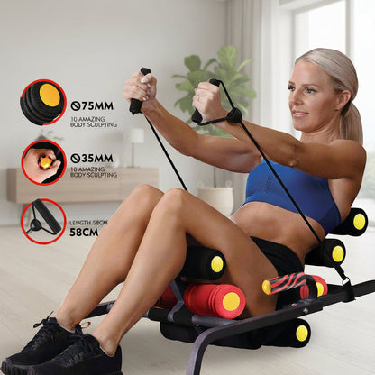 Ab Trainer Core Strength Crunch Machine Home Fitness Workout Equipment