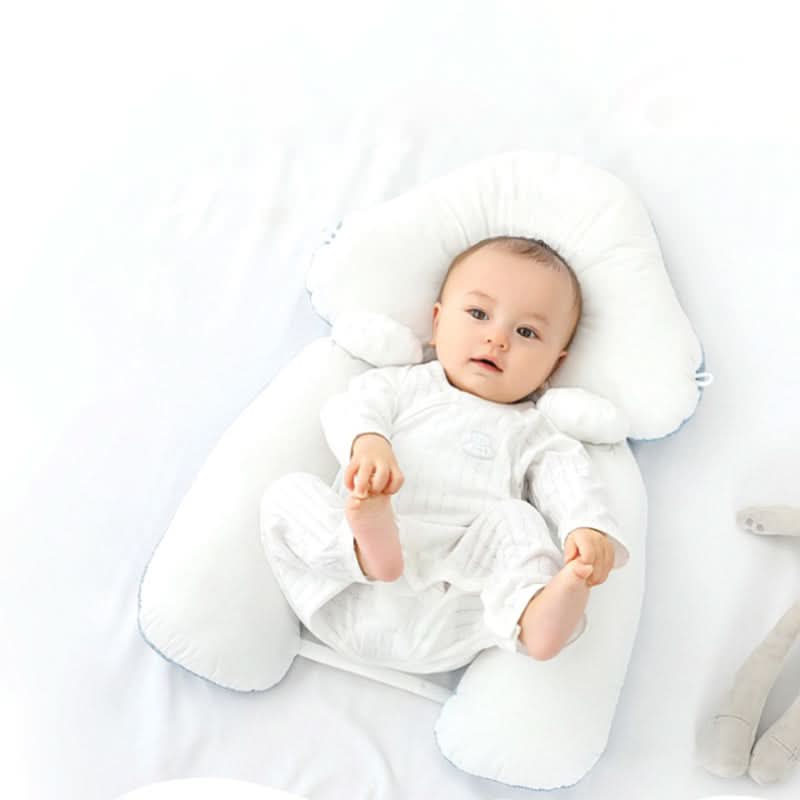Adjustable Baby Sleep Cushion with Anti-Roll Sides and Reversible Cover