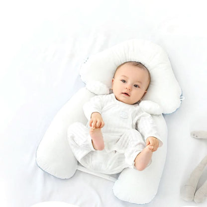 Adjustable Baby Sleep Cushion with Anti-Roll Sides and Reversible Cover