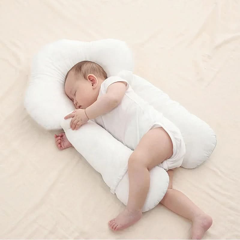 Adjustable Baby Sleep Cushion with Anti-Roll Sides and Reversible Cover