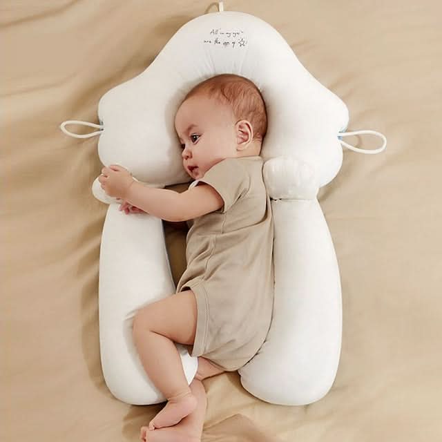 Adjustable Baby Sleep Cushion with Anti-Roll Sides and Reversible Cover