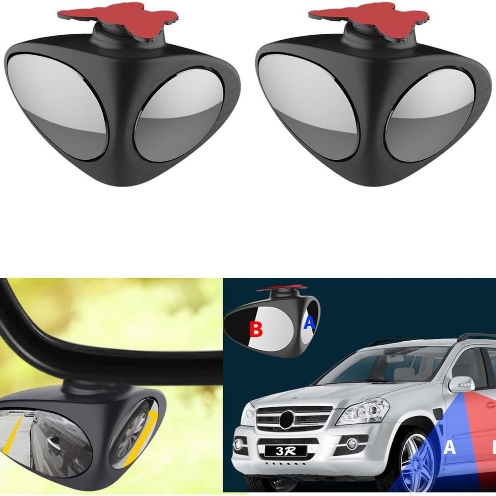 Adjustable Dual-Angle Blind Spot Mirror for Wider Side Visibility