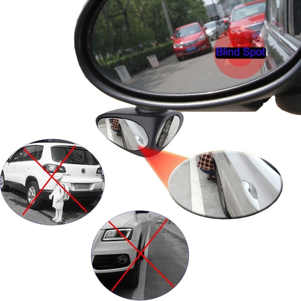 Adjustable Dual-Angle Blind Spot Mirror for Wider Side Visibility