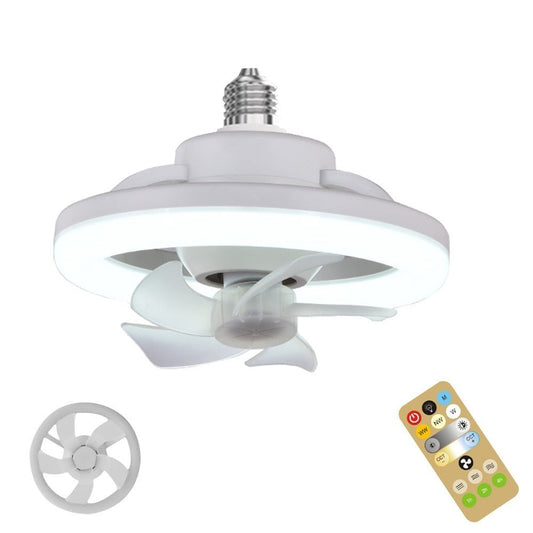 Adjustable E27 Ceiling Fan Light with Remote Control and LED Lighting