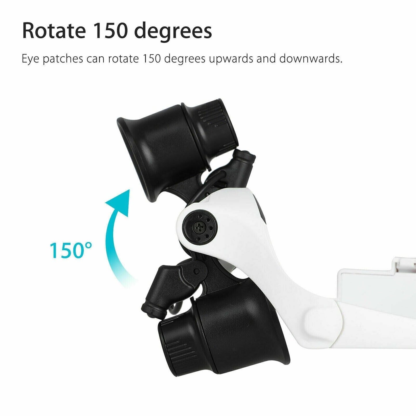 Adjustable Headband Magnifier with LED Light and 8 Lenses