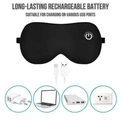 Mascherina riscaldata regolabile per gli occhi, ricaricabile tramite USB e senza fili, scaldandanti per gli occhi