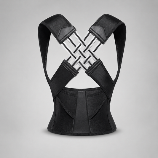 Adjustable Posture Support Brace with Breathable Polyester Design