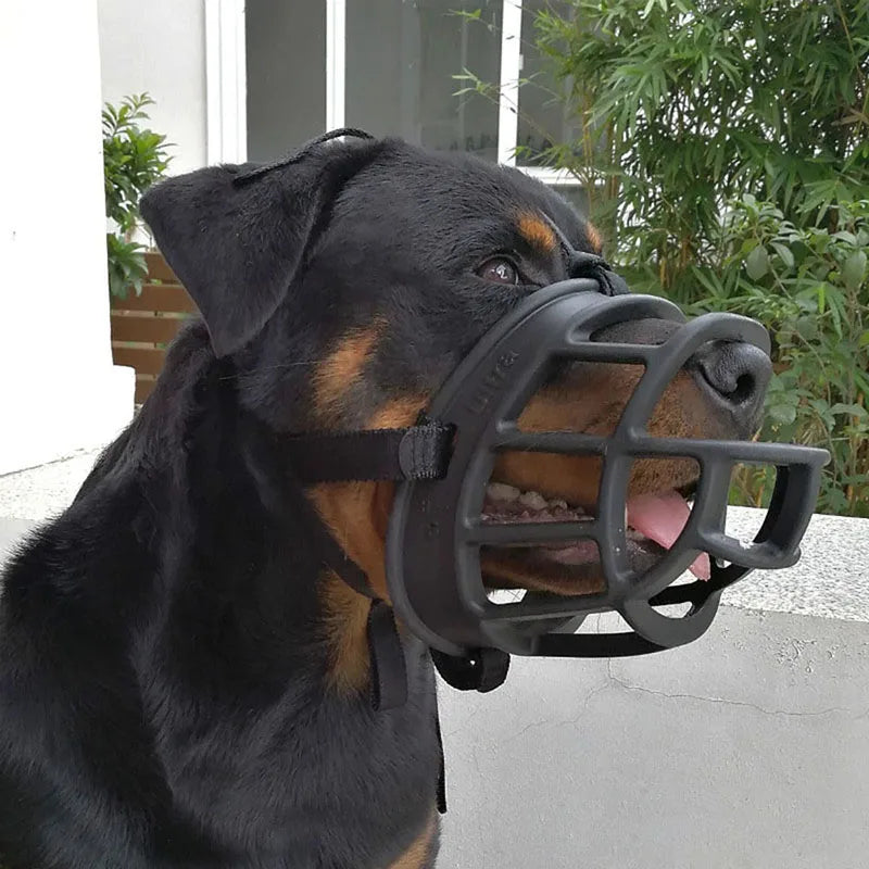 Adjustable Silicone Dog Muzzle with Flexible Straps