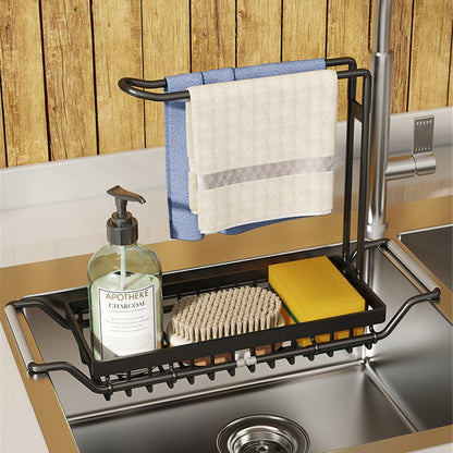 Adjustable Sink Organiser Rack Over Sink Storage Shelf for Kitchen Essentials