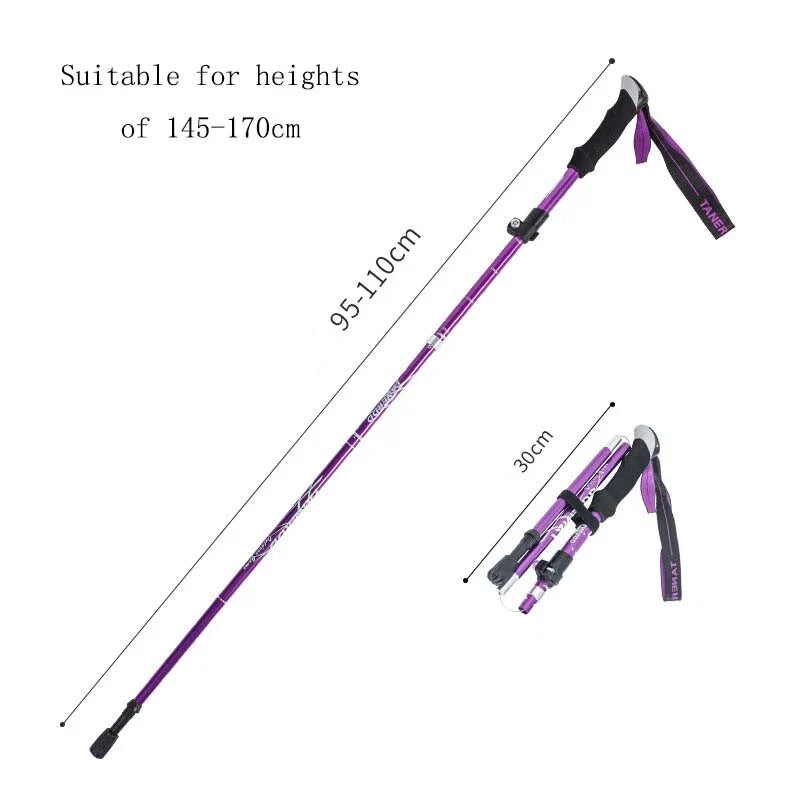 Adjustable Telescopic Hiking Poles Lightweight Durable Trekking Sticks