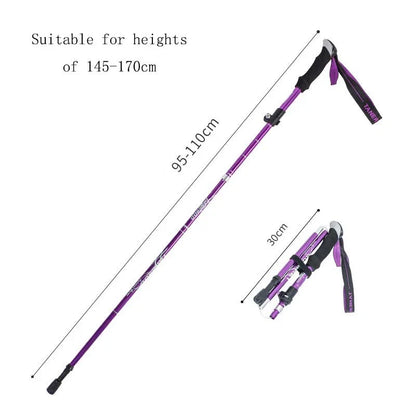 Adjustable Telescopic Hiking Poles Lightweight Durable Trekking Sticks