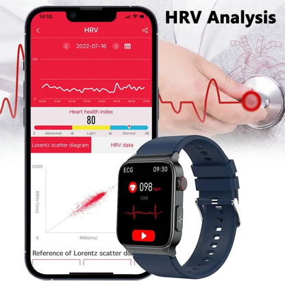 Advanced Health Monitoring Smartwatch with ECG Tracking