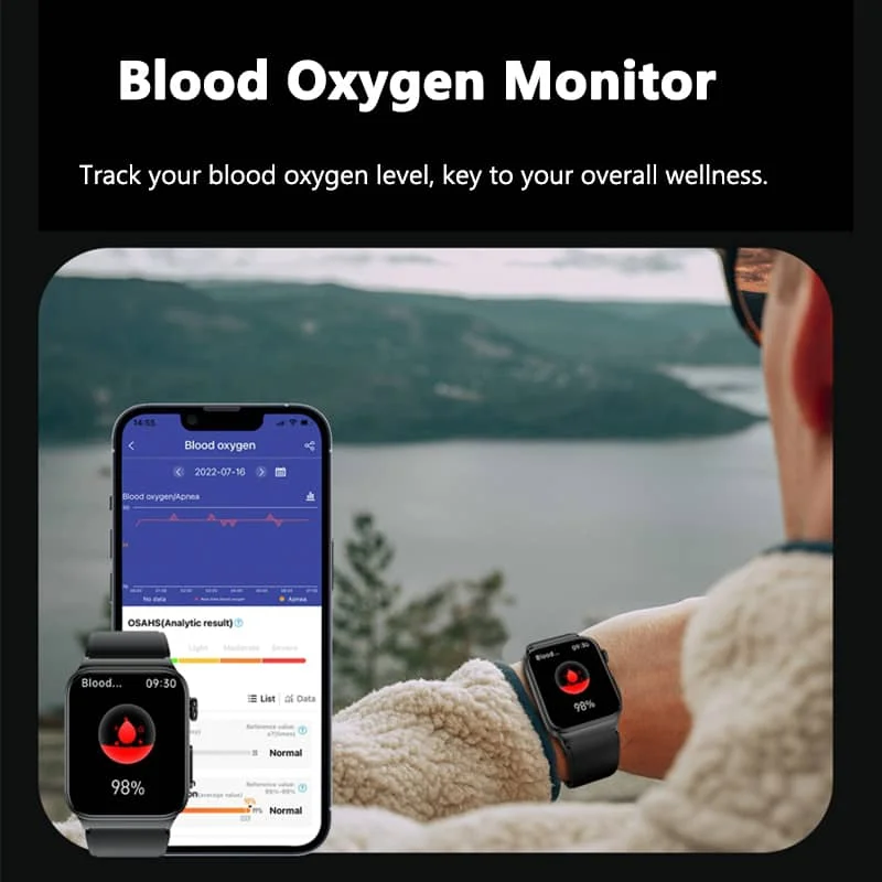 Advanced Health Monitoring Smartwatch with ECG Tracking