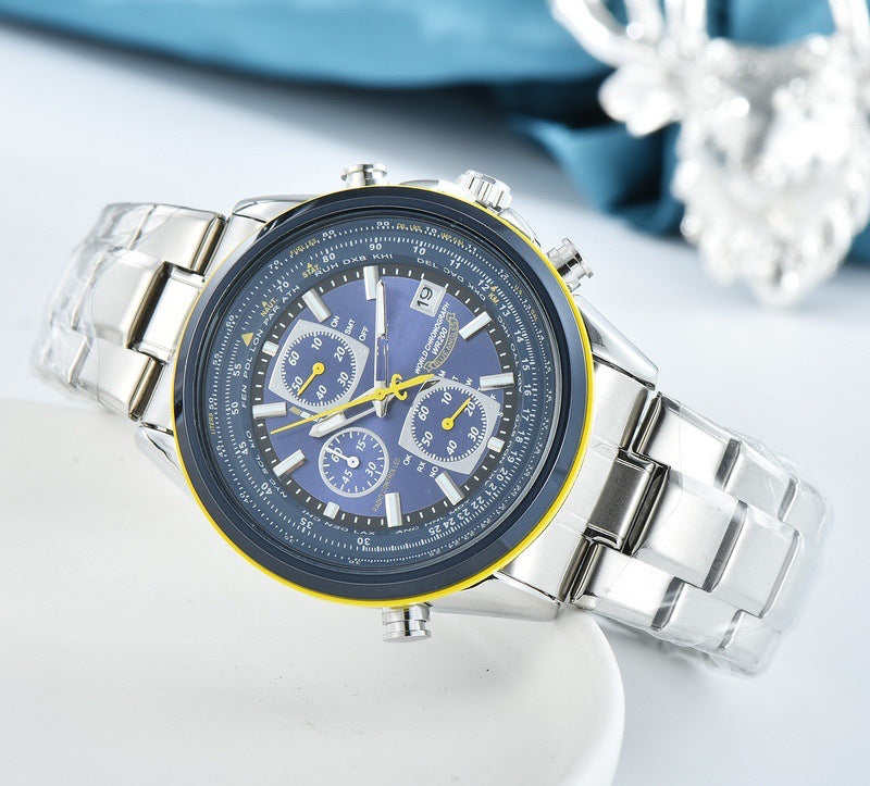 AeroMaster Pilot Watch with World Time and Radio Sync