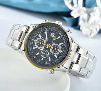 AeroMaster Pilot Watch with World Time and Radio Sync