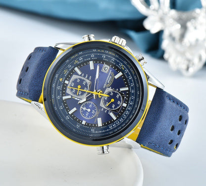 AeroMaster Pilot Watch with World Time and Radio Sync