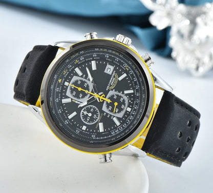 AeroMaster Pilot Watch with World Time and Radio Sync