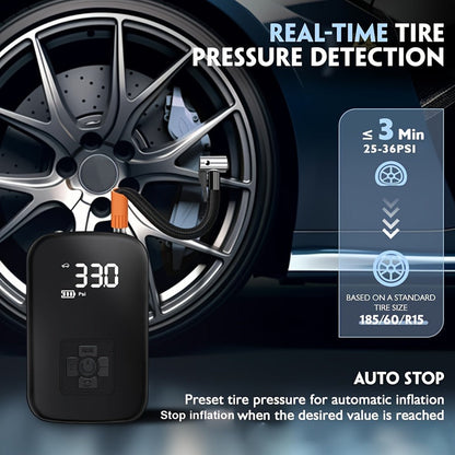 AirPump Pro Portable Air Compressor with Digital Display and LED Light