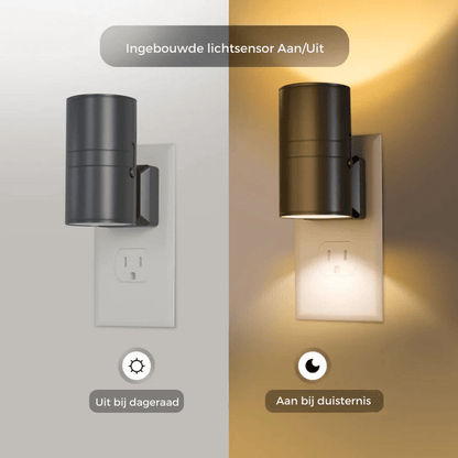 Alova LED Plug In Wall Light Dimmable Sensor Lamp for Hallways Bedrooms and Stairs