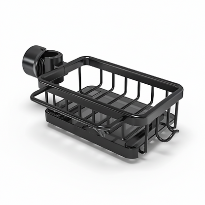 Organizer für die Küchenspüle, Aufbewahrungskorb aus Aluminium, schnell ablaufend, Schwammhalter