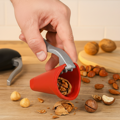 Cascador de nueces de aluminio, herramienta manual, abre fácilmente la cáscara de las nueces